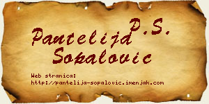 Pantelija Šopalović vizit kartica